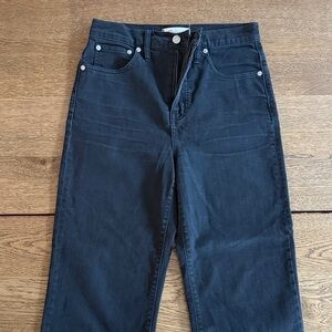 Madewell Black Wide-Leg Denim Jeans